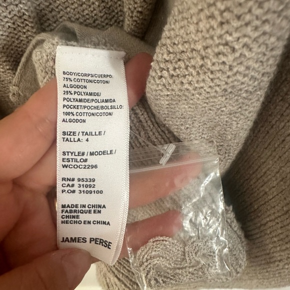 JAMES PERSE LONG KNIT CARDIGAN - Picture 4 of 4